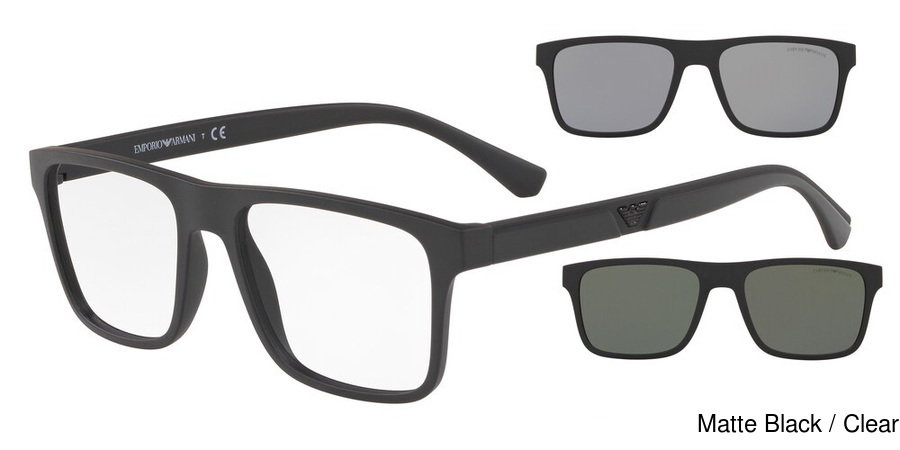 Buy Emporio Armani 0EA4152 Superflexy Evolution - Clip On Clear Lens  Phantos Male Sunglasses online