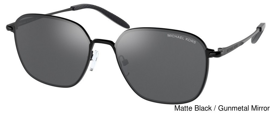 Michael Kors Byron Gunmetal Mirrored Rectangular Mens Sunglasses MK2159  37056G 55  Walmartcom