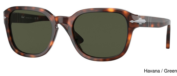 Persol PO3274S Unisex Oval Sunglasses, Havana/Blue at John Lewis & Partners