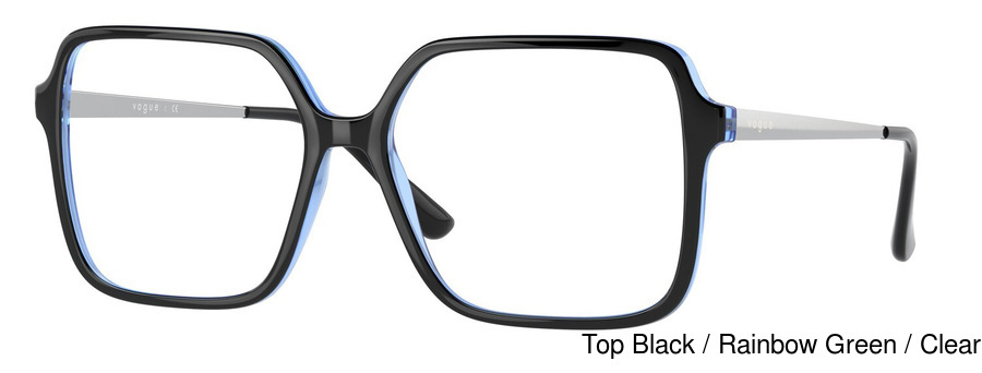 Vogue VO5406 Eyeglasses 2965 Top Black/Rainbow Green