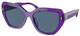 Transparent Purple / Dark Blue